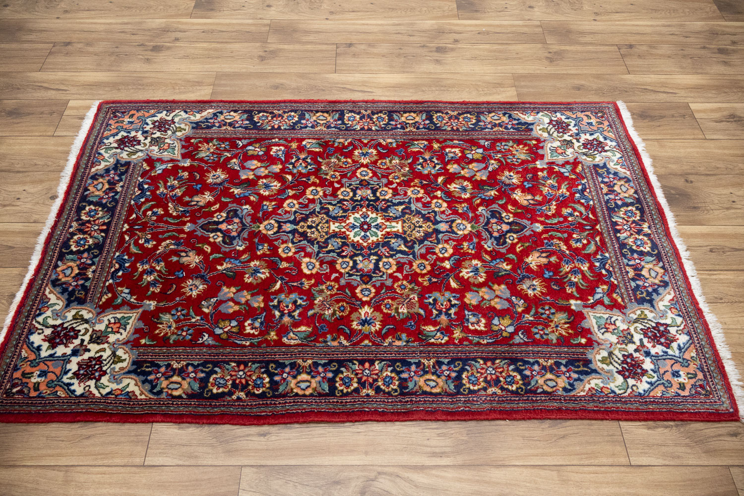 3'3 X 6'0 Hand Khotted Red Traditional Fine Oriental Area Rug - Image 5