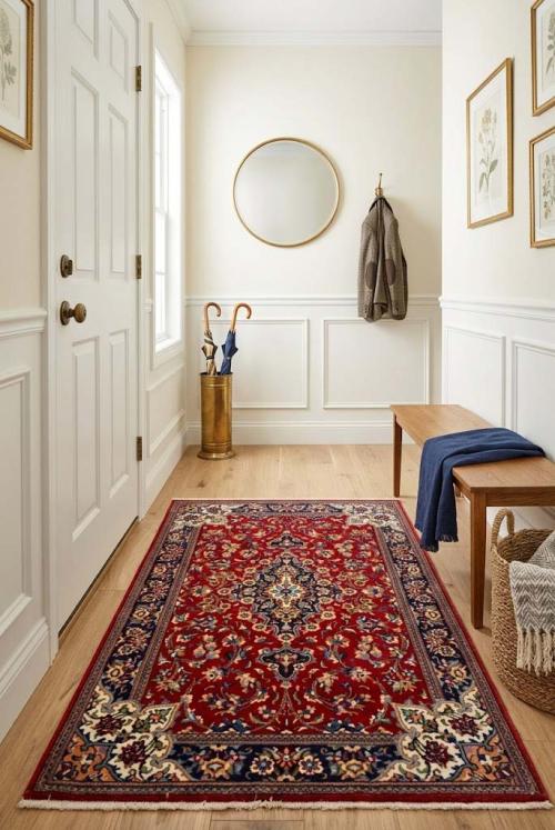 3'3 X 6'0 Hand Khotted Red Traditional Fine Oriental Area Rug