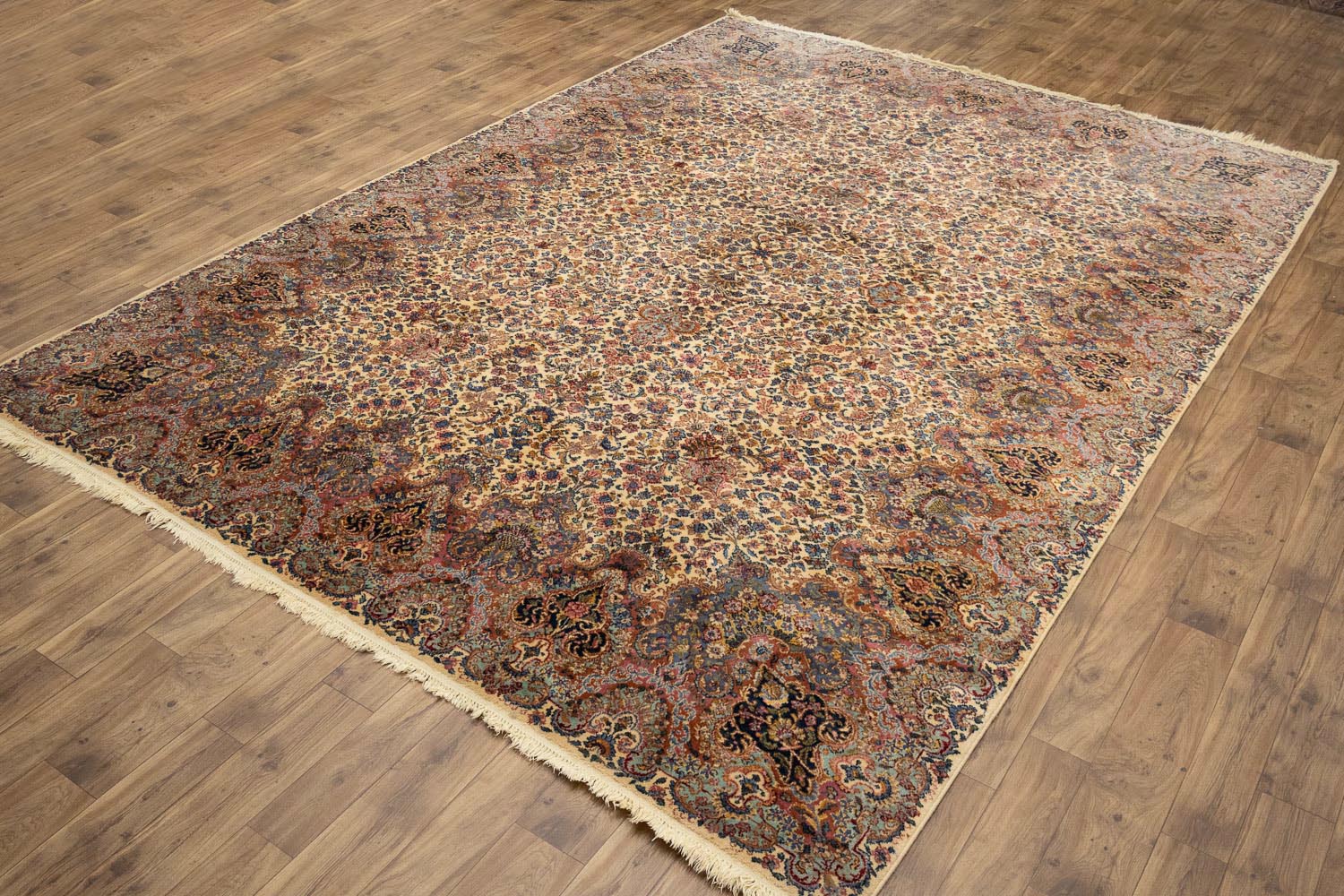 10'0 x 14'0 Machine Made Karastan Floral Oriental Wool Rug - Image 4