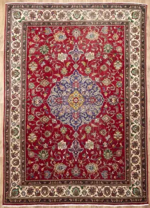 8'0x11'5 Hand-Knotted Floral Classic Oriental Wool Rug