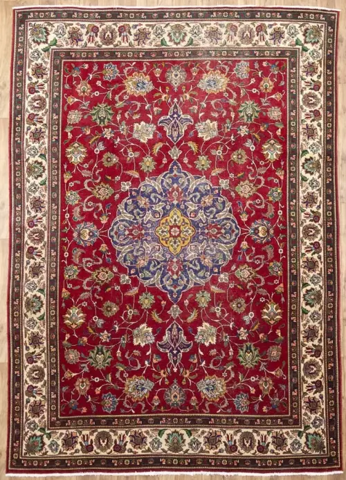 8'0x11'5 Hand-Knotted Floral Classic Oriental Wool Rug