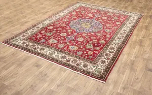 8'0x11'5 Hand-Knotted Floral Classic Oriental Wool Rug