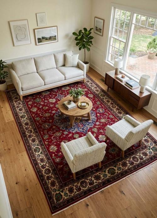 8'0x11'5 Hand-Knotted Floral Classic Oriental Wool Rug