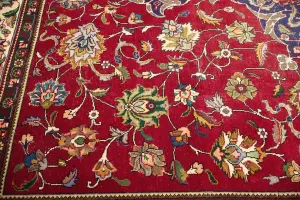 8'0x11'5 Hand-Knotted Floral Classic Oriental Wool Rug