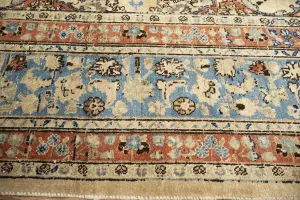 9'6x12'7 Hand Knotted Muted Floral Classic Oriental Wool Rug