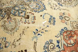 9'6x12'7 Hand Knotted Muted Floral Classic Oriental Wool Rug