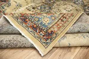 9'6x12'7 Hand Knotted Muted Floral Classic Oriental Wool Rug