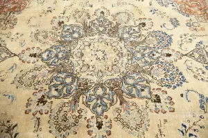 9'6x12'7 Hand Knotted Muted Floral Classic Oriental Wool Rug