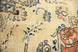 9'6x12'7 Hand Knotted Muted Floral Classic Oriental Wool Rug