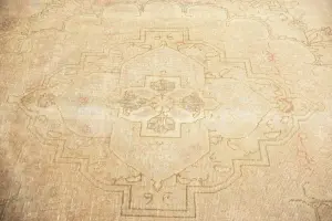 9'7 x 13'2 Hand-Knotted Muted Floral Oriental Wool Rug