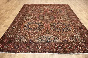 9'5-9'9x12'4 Hand-Knotted Floral Oriental Wool Rug