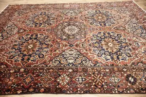 9'5-9'9x12'4 Hand-Knotted Floral Oriental Wool Rug