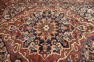 9'5-9'9x12'4 Hand-Knotted Floral Oriental Wool Rug