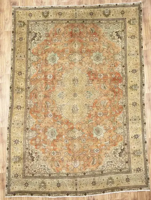 9'6x12'10 Hand-Knotted Floral Classic Oriental Wool Rug