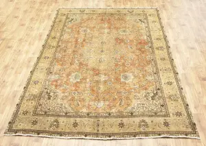 9'6x12'10 Hand-Knotted Floral Classic Oriental Wool Rug