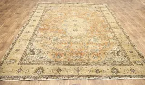 9'6x12'10 Hand-Knotted Floral Classic Oriental Wool Rug