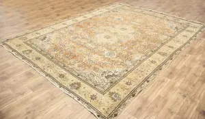 9'6x12'10 Hand-Knotted Floral Classic Oriental Wool Rug