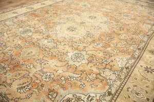 9'6x12'10 Hand-Knotted Floral Classic Oriental Wool Rug