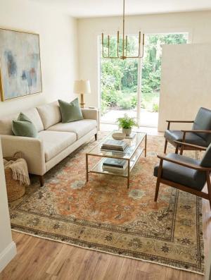 9'6x12'10 Hand-Knotted Floral Classic Oriental Wool Rug