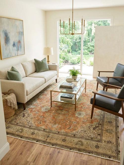 9'6x12'10 Hand-Knotted Floral Classic Oriental Wool Rug