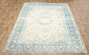 9'8 x 13'2 Hand-Knotted Muted Floral Oriental Wool Rug