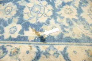 9'8 x 13'2 Hand-Knotted Muted Floral Oriental Wool Rug