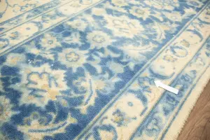 9'8 x 13'2 Hand-Knotted Muted Floral Oriental Wool Rug