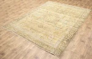 9'4x12'5 Hand-Knotted Floral Classic Oriental Wool Rug