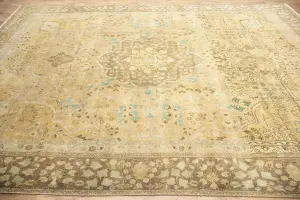9'4x12'5 Hand-Knotted Floral Classic Oriental Wool Rug