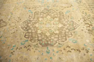 9'4x12'5 Hand-Knotted Floral Classic Oriental Wool Rug