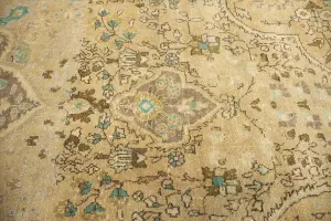 9'4x12'5 Hand-Knotted Floral Classic Oriental Wool Rug