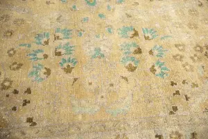 9'4x12'5 Hand-Knotted Floral Classic Oriental Wool Rug
