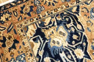 10'0 x 12'6 Hand-Knotted Muted Floral Oriental Wool Rug