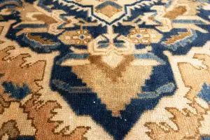 10'0 x 12'6 Hand-Knotted Muted Floral Oriental Wool Rug