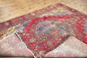 9'6x12'9 Hand-Knotted Muted Floral Oriental Wool Rug