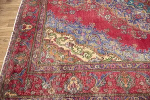 9'6x12'9 Hand-Knotted Muted Floral Oriental Wool Rug