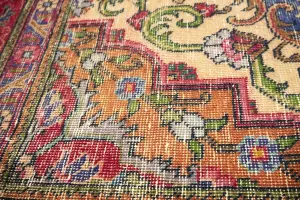 9'6x12'9 Hand-Knotted Muted Floral Oriental Wool Rug