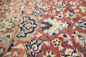 9'3x12'9 Hand-Knotted Floral Classic Oriental Wool Rug