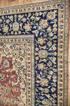 9'3x12'9 Hand-Knotted Floral Classic Oriental Wool Rug