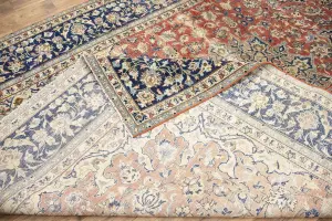 9'3x12'9 Hand-Knotted Floral Classic Oriental Wool Rug