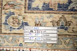 9'3x12'9 Hand-Knotted Floral Classic Oriental Wool Rug