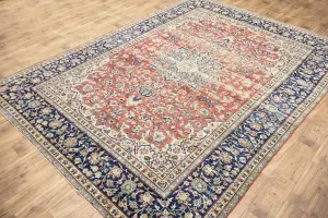 9'3x12'9 Hand-Knotted Floral Classic Oriental Wool Rug