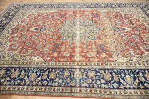 9'3x12'9 Hand-Knotted Floral Classic Oriental Wool Rug