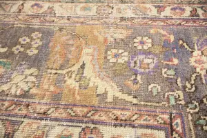 9'10 x 12'9 Hand-Knotted Muted Floral Oriental Wool Rug