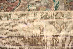 9'10 x 12'9 Hand-Knotted Muted Floral Oriental Wool Rug