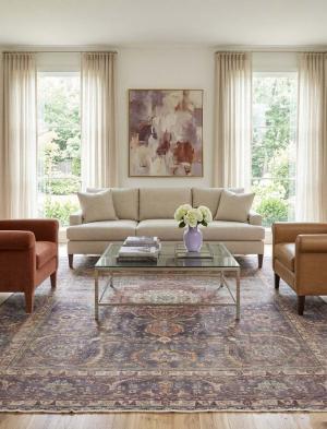 9'10 x 12'9 Hand-Knotted Muted Floral Oriental Wool Rug