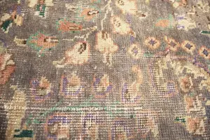9'10 x 12'9 Hand-Knotted Muted Floral Oriental Wool Rug