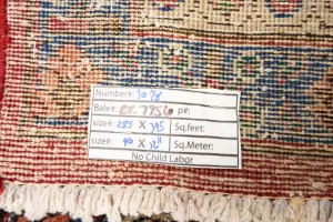 9'9x13'0 Hand-Knotted Floral Classic Oriental Wool Rug