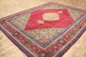 9'9x13'0 Hand-Knotted Floral Classic Oriental Wool Rug