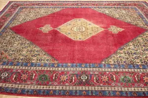9'9x13'0 Hand-Knotted Floral Classic Oriental Wool Rug